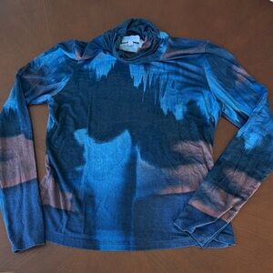 Michael Stars Blue two toned turtleneck